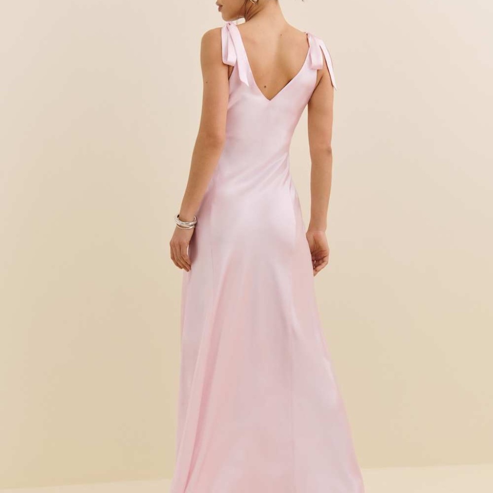 Reformation Pernille Silk Dress Pink - Size XL - Picture 2 of 6